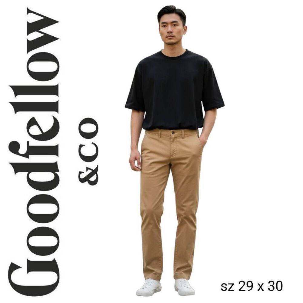 Goodfellow & Co. Tan Hennepin Chino Athletic Business Casual Preppy Comfy Pants